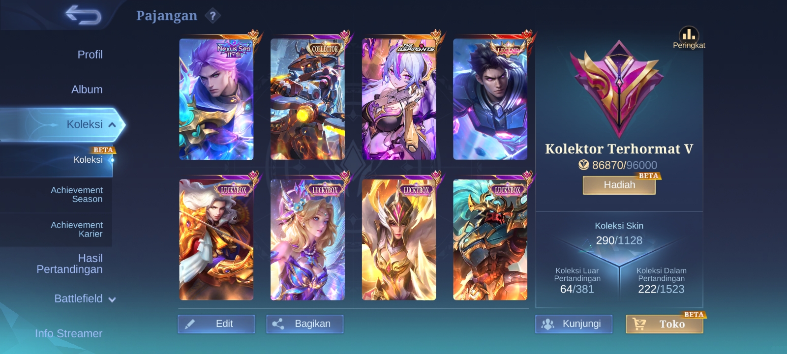 jual akun ml